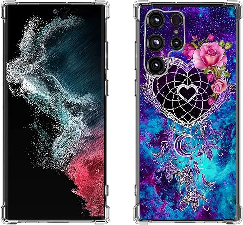 Miniatura 1 de Funda para Galaxy S22 Ultra, atrapasueños, protección contra caídas espaciales, a prueba de golpes, TPU de cuerpo completo, resistente a los