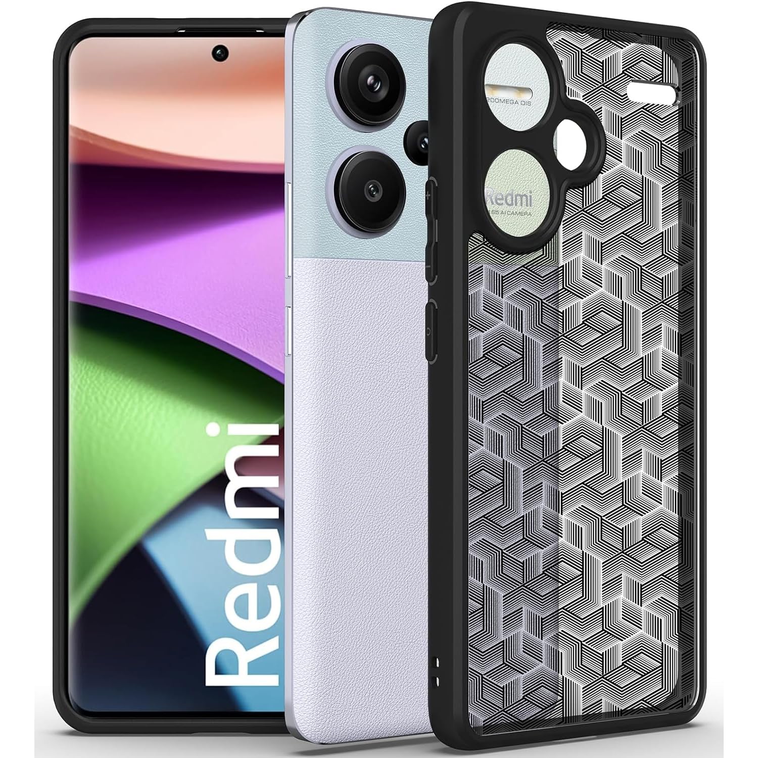 KAPAVER Hybrid Series Back Cover Case Compatible with Mi Redmi Note 13 Pro Plus 5G (PC+TPU) (Stripe Cub Black) KAPAVER Hybrid Series Back Cover Case Compatible with Mi Redmi Note 13 Pro Plus 5G (PC+TPU) (Stripe Cub Black)