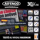 ARTAGO 30X14 Blocca Disco per Moto Alta Gamma, Senza o Con Allarme Don't Touch 120dB, Antifurto Omologato SRA e SSG, Lucchetto Alta Sicurezza Anti-Trapano 5mm, Doppia Chiusura Acciaio Temperato ø14mm - 6