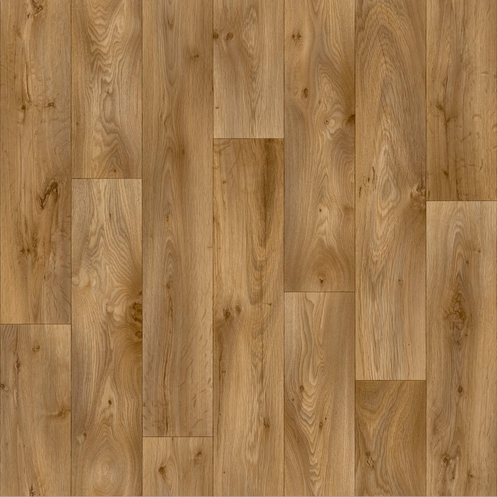 Brown Cottage Oak Siren Vinyl Flooring 4mm Thick Durable Felt Backed Lino Kitchen Bathroom (2m x 2.5m)