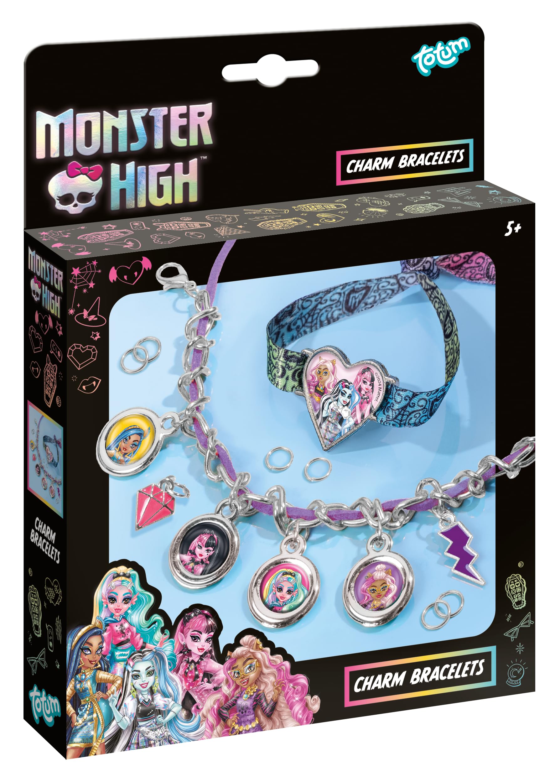 Totum Monster High Charm Bracelets, Fashion Jewellery Accessories Suits Ages 6+