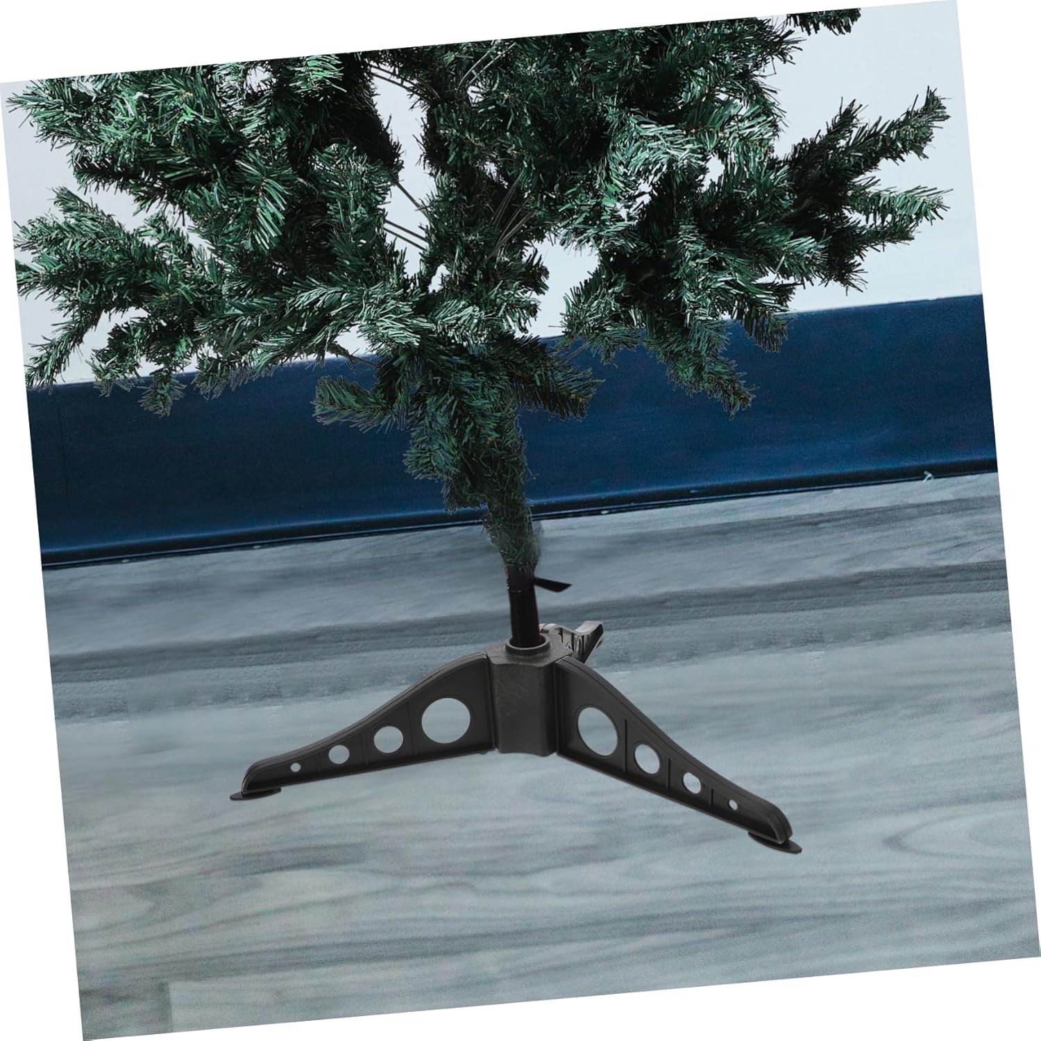 4pcs Sturdy Christmas Tree Stand Base Support for Artificial Pine Trees Easy Assembly Holiday Decoration Pedestal Compact Xmas Holder
