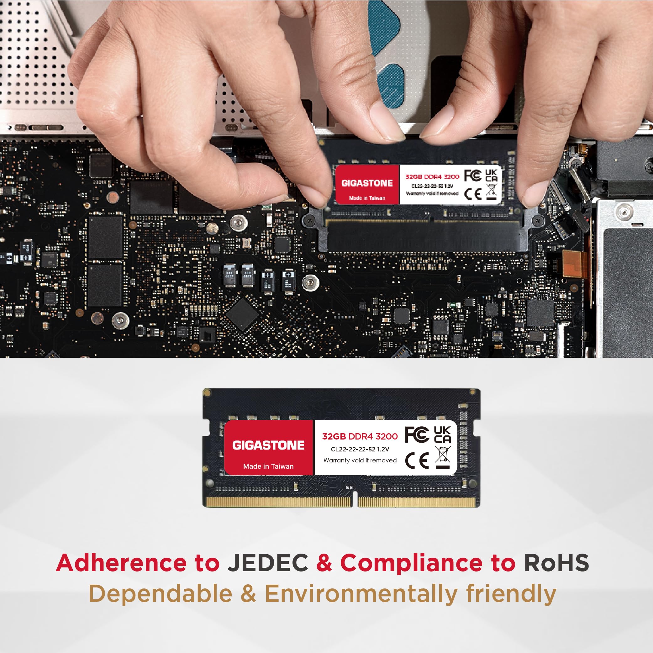 Amazon.co.jp: 【メモリ ノートパソコン専用 DDR4】GIGASTONE 32GBx2枚