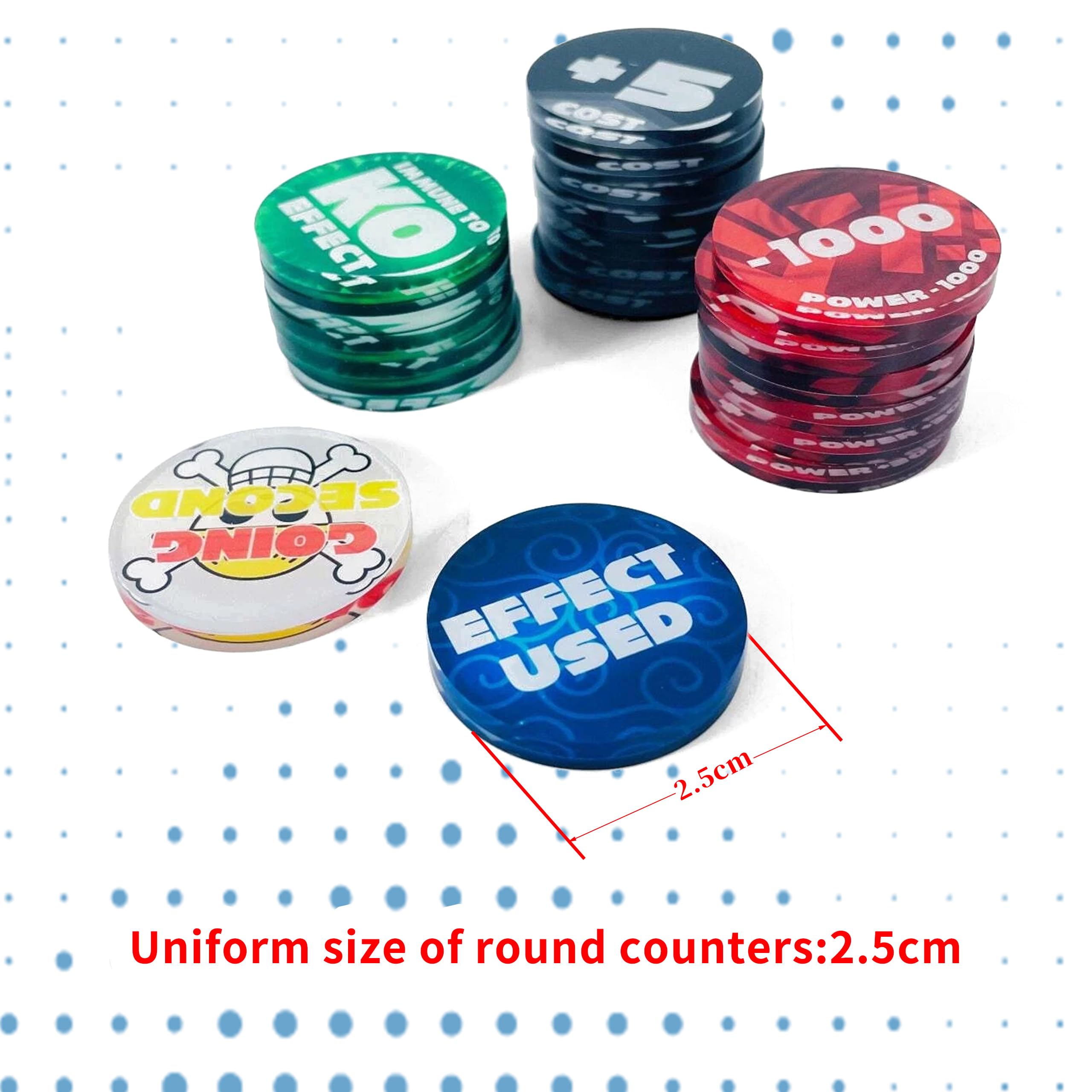 Amazon.com: Extalas 20pcs Acrylic Tokens Compatible with One Piece TCG -  4mm Thick Double-Sided Power & Cost Modifiers