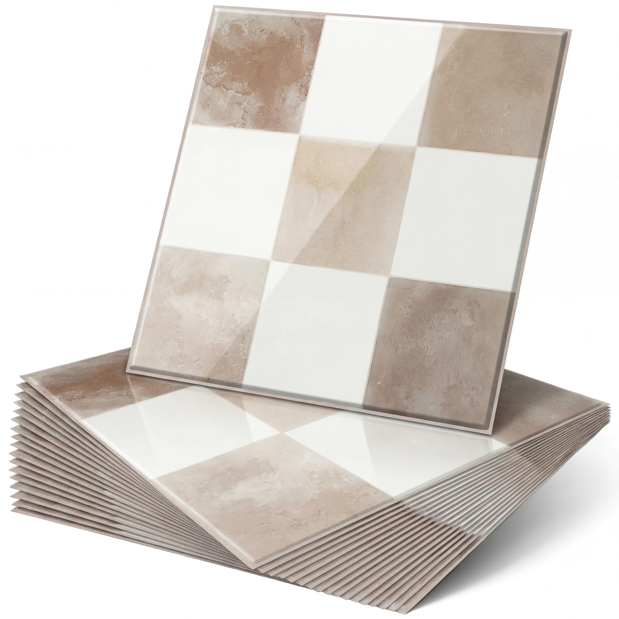 Carreaux muraux adhésifs 3D pour rénover un mur de salle de bain sans travaux