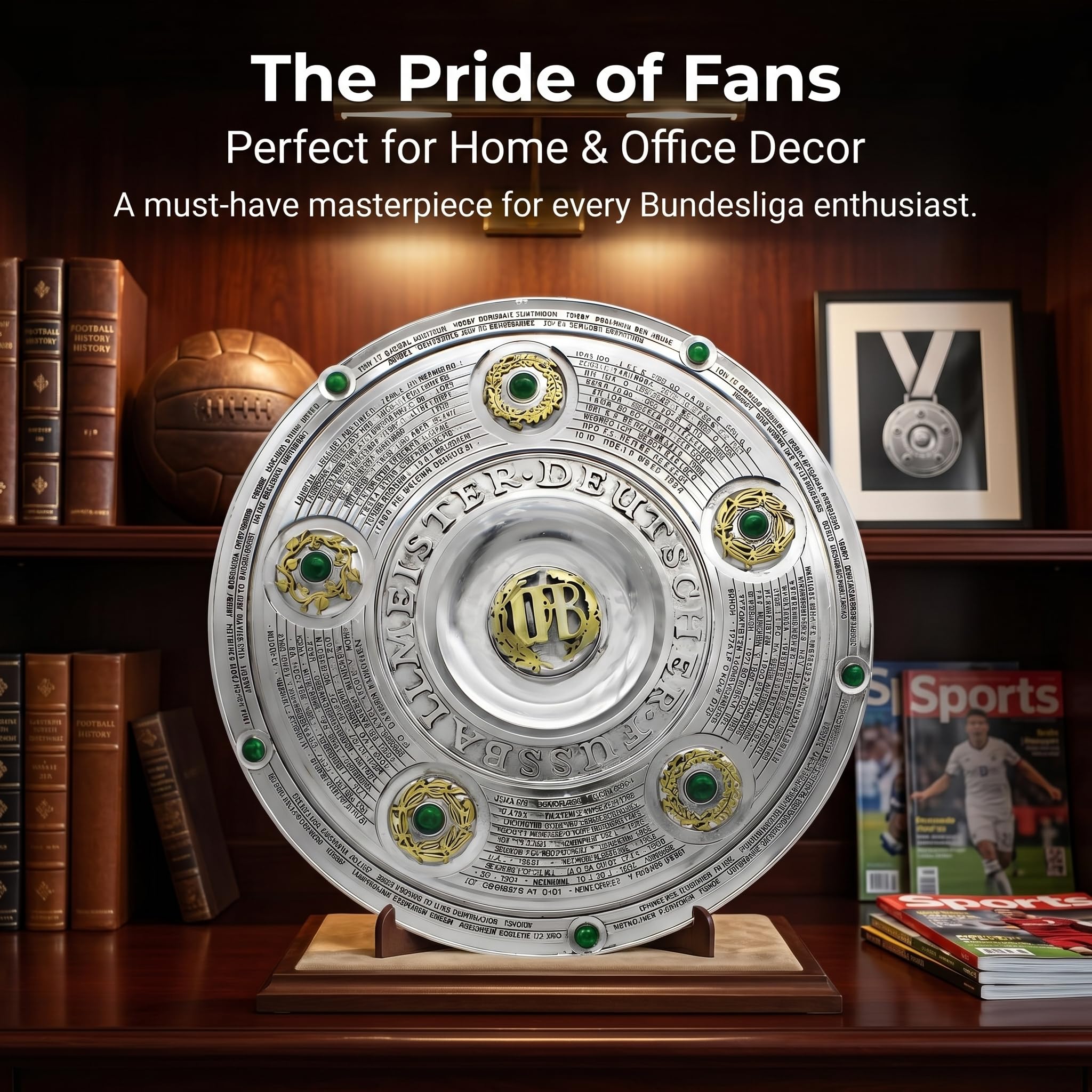 Deutsche Fußball Meisterschale Replik 2024, Meisterschild Souvenir, Fußball Fan Geschenk und Deko