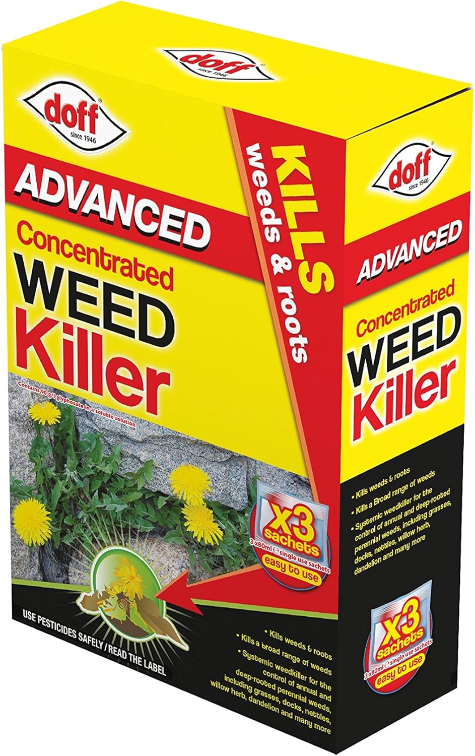 2x Path Patios & Driveways Weed Killer Sachet Kills & Controls Deep