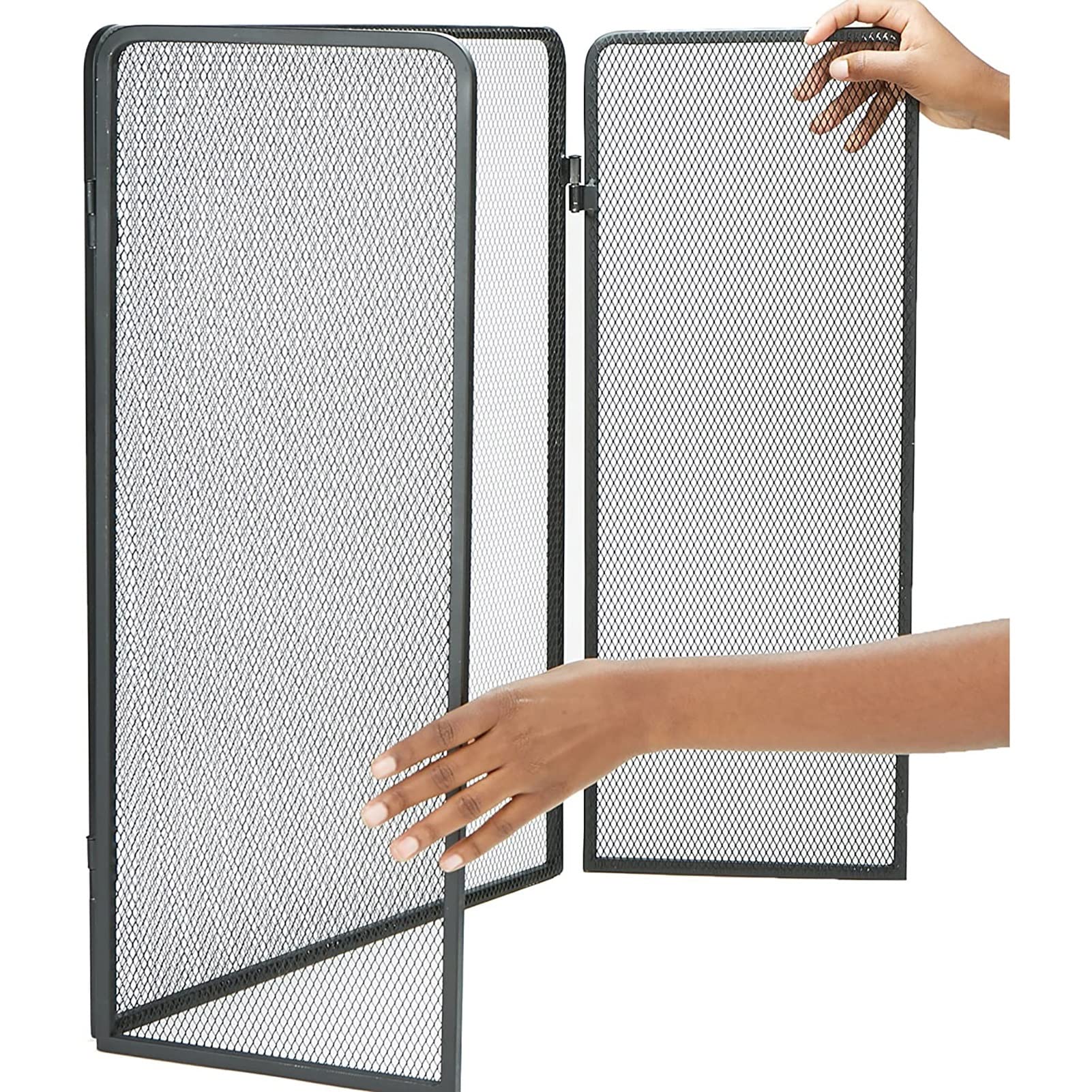 GTPBAO Salvachispas Chimenea Mamparas De Protección Sencillas para Chimeneas De Pórtico, 122×80cm, Malla De Hierro Forjado, Protección Antiescaldaduras para Chimenea