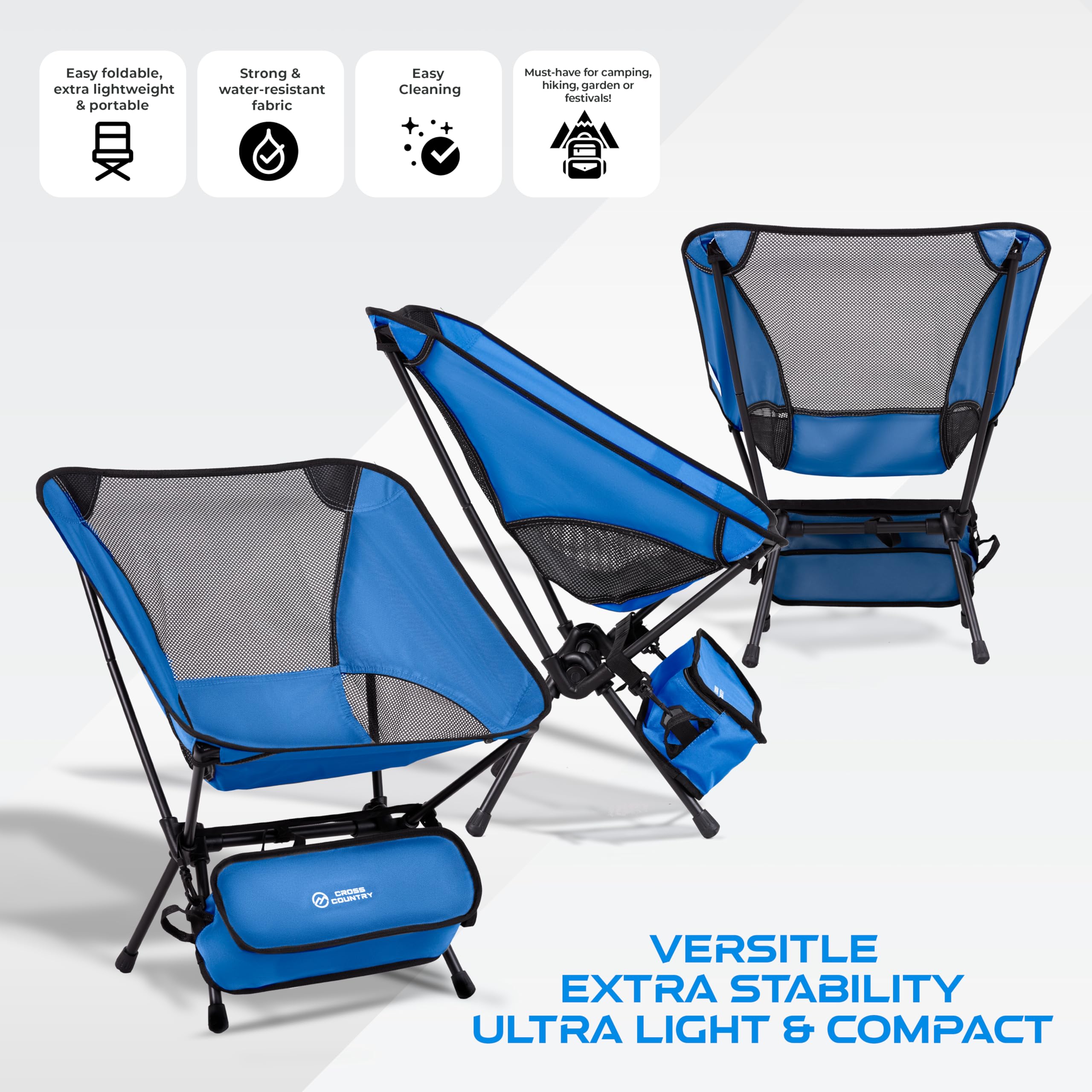 CROSS COUNTRY Lightweight & Portable Camping Chair - Image 2