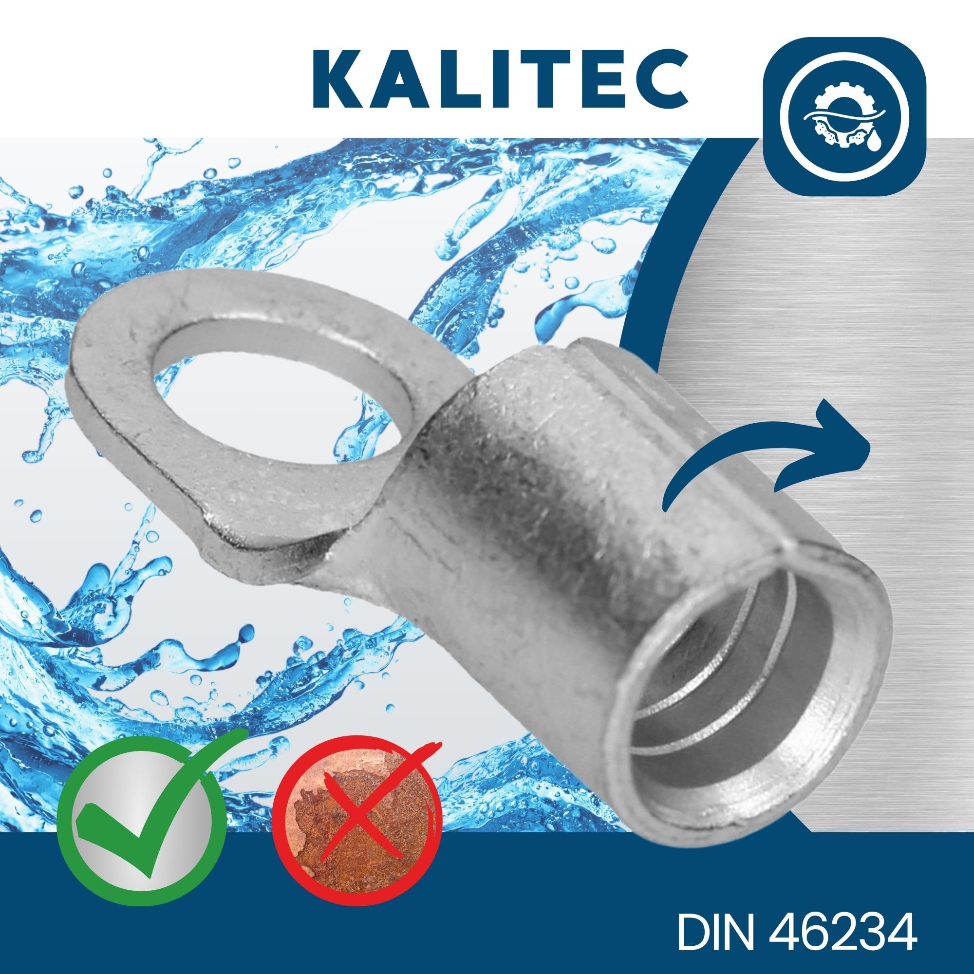 Capicorda Da 16mm² M10 - 10 Pezzi Per Cablaggi Elettrici