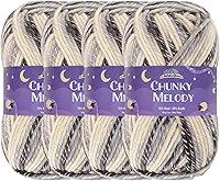 Vista 17 de JubileeYarn Chunky Melody - Hilo para tejer 100g/madeja, mezcla de lana gruesa, color maíz naranja - 2 madejas