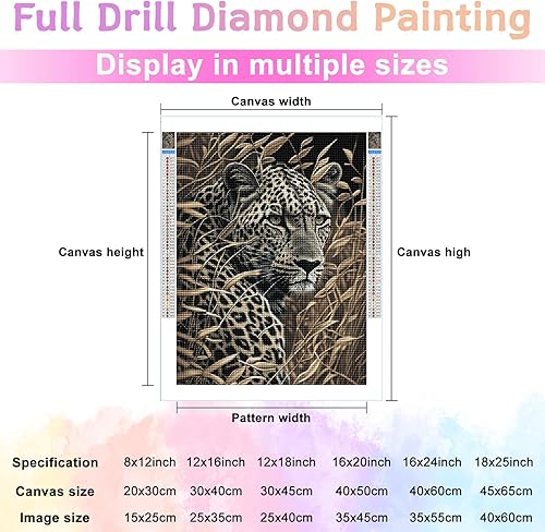 Miniatura 2 de Kits de pintura de diamantes 5D para bricolaje, animales coloridos, taladro completo, kits de pintura de diamantes, arte de diamantes de animales,