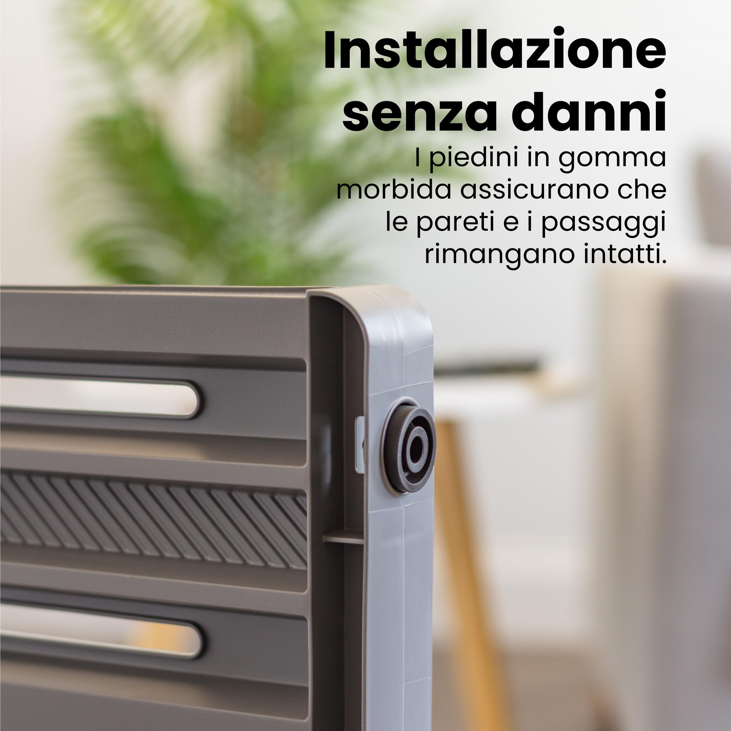 Iris Ohyama, Barriera, Recinzione di Sicurezza per Scale in Plastica (PP) per Cani, Gatti, L61 x P5 x A64 cm, Estensibile, Senza Foratura, Corridoio, Cucina, PBR-600, Grigio