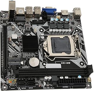 LGA 1155 Motherboard, H61 ME Mini ITX Motherboard LGA 1155 Support NVME M.2 WiFi M.2 BT VGA HD USBx10 Computer Mining Motherboard