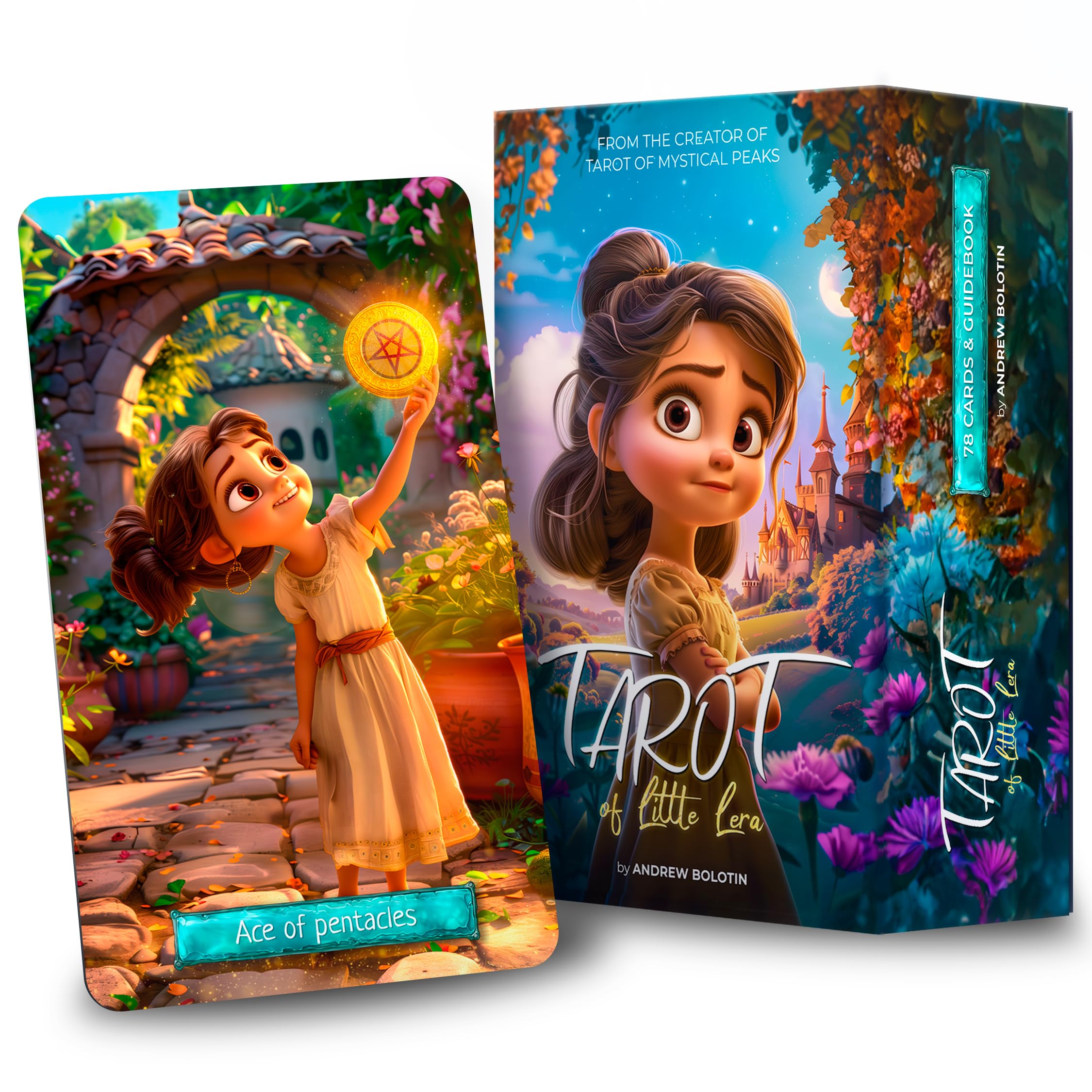 ANDREWBOLOTIN Tarot of Little Lera Pretty Tarot Cards for Beginners and Experts Alternative to Rider Waite Deck with Guide Book Oracle Cards Deck for Divination Gift Taro