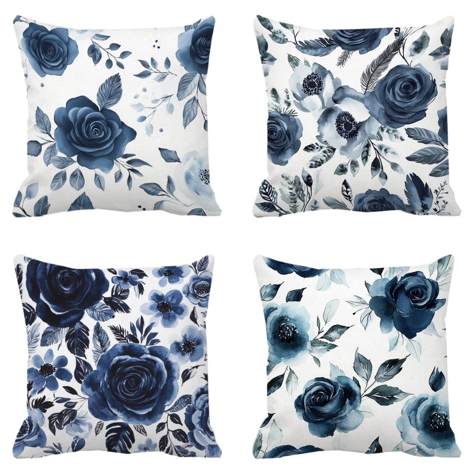 Cojines Sofa Fundas Cojines 50x50cm SúPer Suave Cojin En blanco y negro Rosa Juego de 4, Fundas Almohada Impermeable Exterior, Interior Y Exterior Cojin Decorativos, Para SalóN Regalos NavideñOs P-213