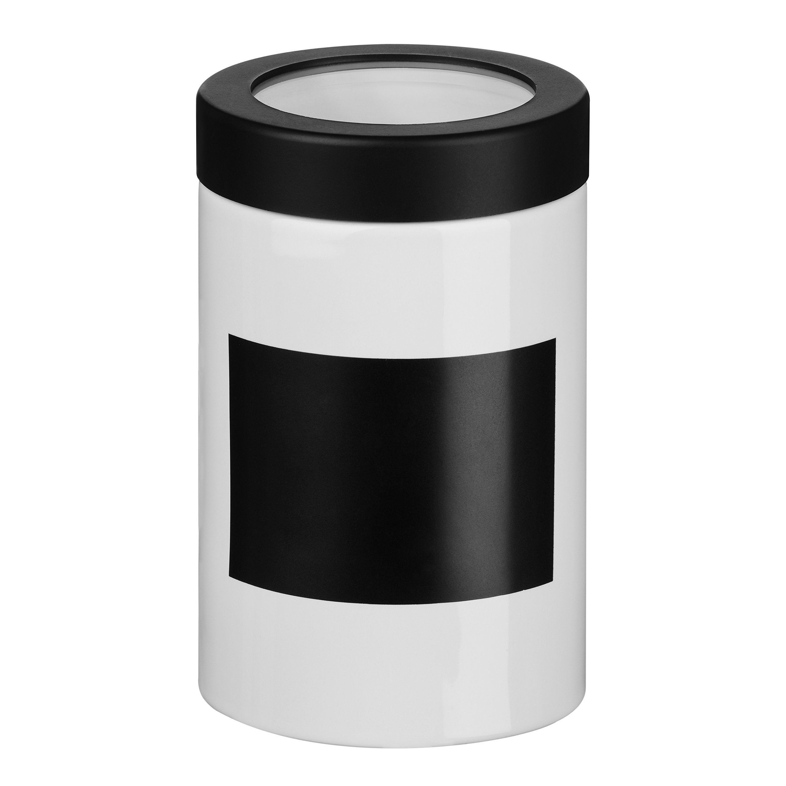 Premier Housewares Chalk Board Canister, White/Black, 17 cm