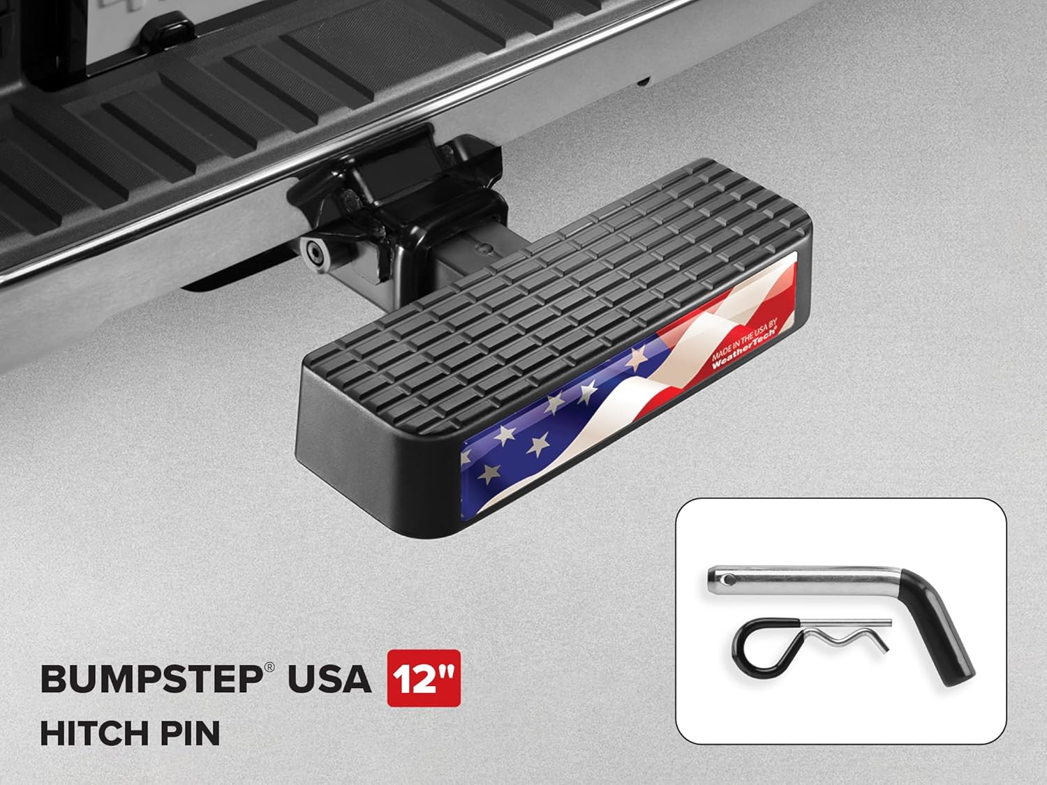 WeatherTech BumpStep USA with Hitch Pin 8ABS2WHP5 Black