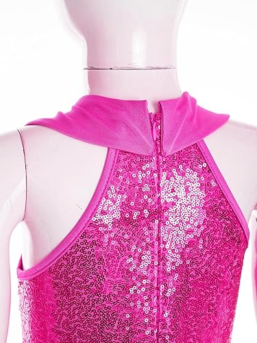 Miniatura 5 de JEATHA Mameluco de discoteca hippie de los años 70 con lentejuelas brillantes y brillantes para niñas