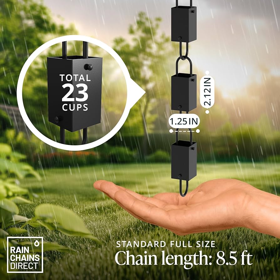Amazon.com : Rain Chains Direct - Square Link Rain Chain