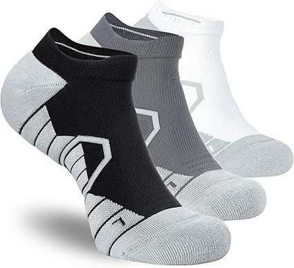 Hylaea Athletic Running Socks Cushion Padded Moisture Wicking Low Cut