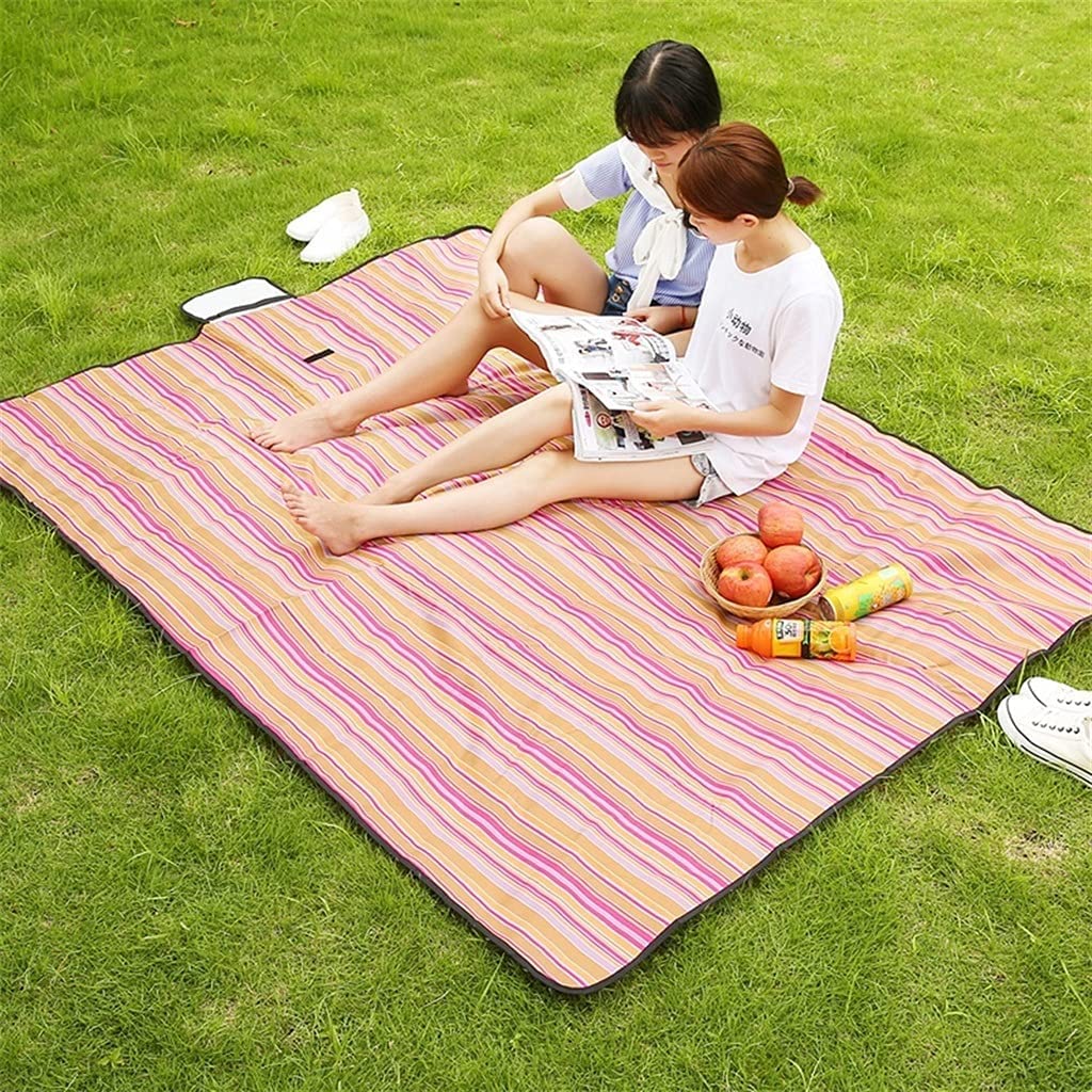 Koc Piknikowy Mata Piknikowa Przenośny koc piknikowy Mata kempingowa z paskiem do noszenia Składany do parkowania na piesze wycieczki Koc Plażowy Do Parku(D)