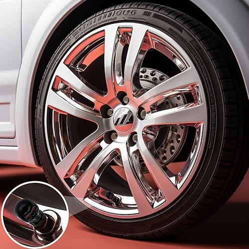 Miniatura 3 de 4 tapones de válvula de neumático estilo calavera, con anillo de goma O, cubiertas universales de vástago de válvula de neumático de núcleo de cobre