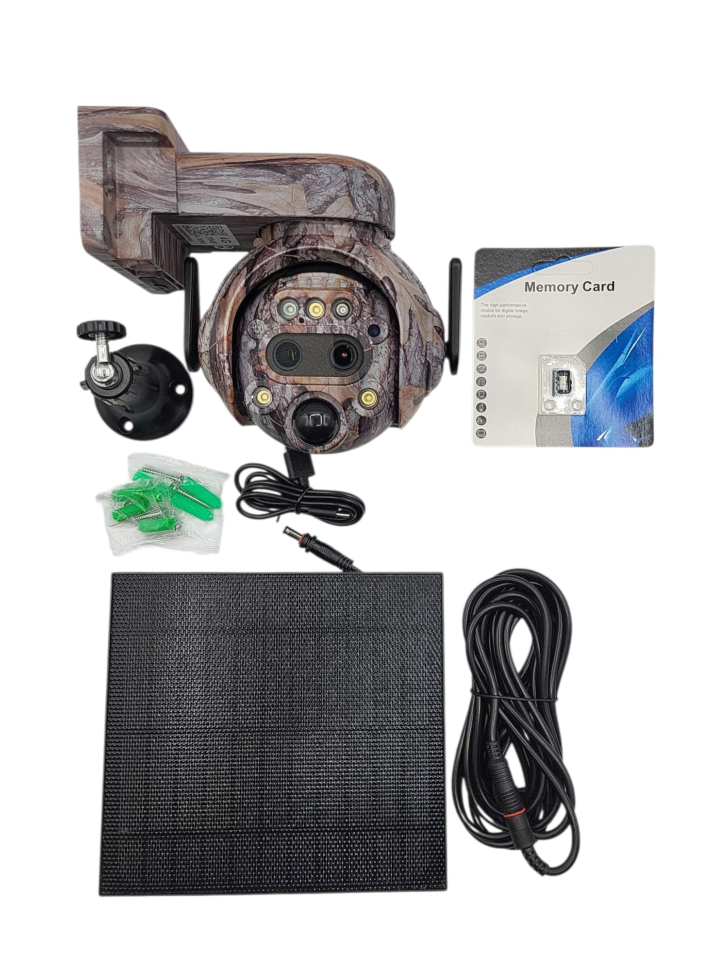 Tagrac 515ST kamera myśliwska + karta pamięci 32 GB 12X Zoom, bezprzewodowa kamera PTZ 2K 360° PTZ 4G z noktowizorem, wykrywaniem ruchu, dwukierunkowym dźwiękiem, wodoodporność IP66.