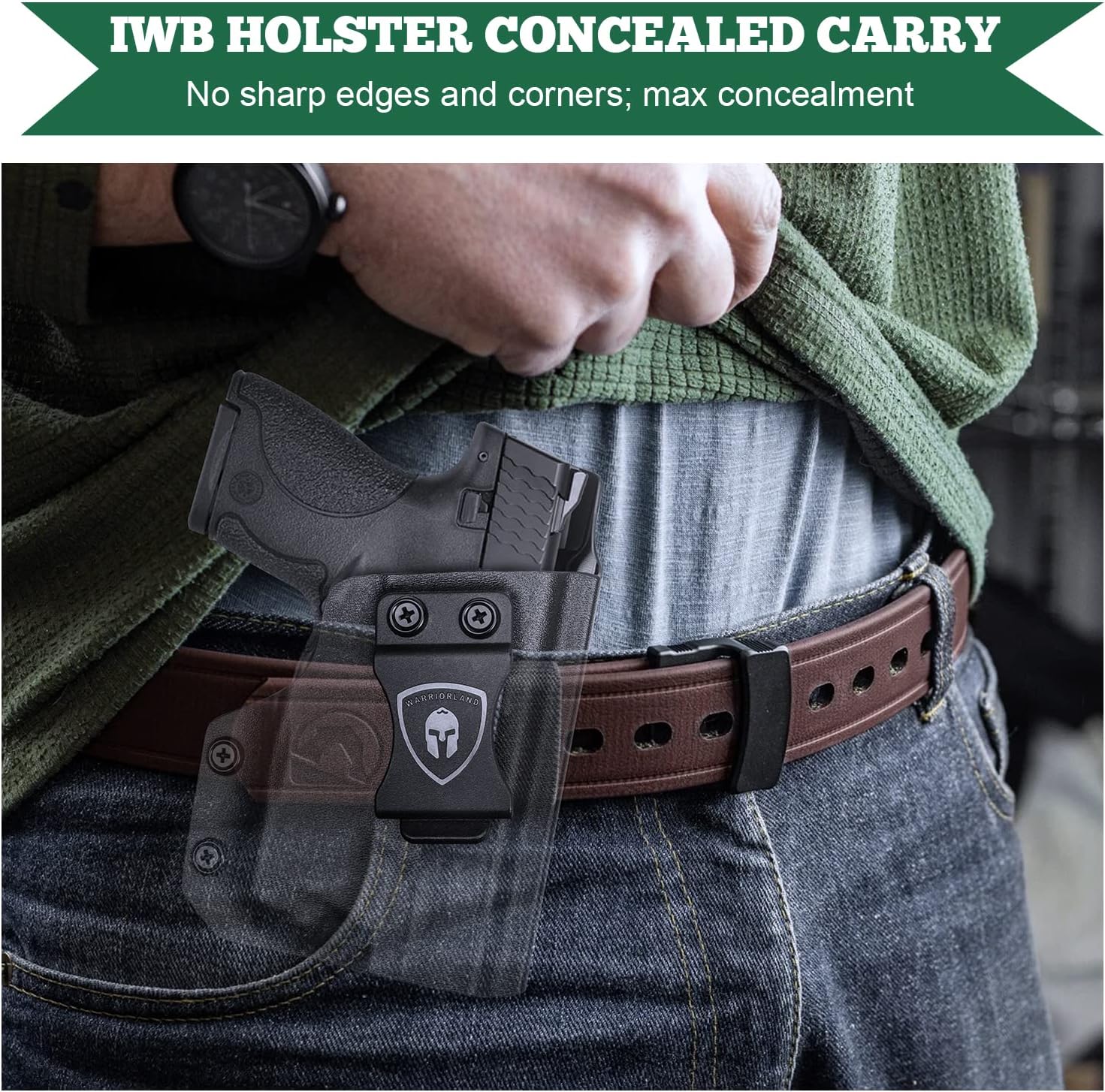 M&P Shield Plus TLR-6 Holster, IWB Kydex Holster Fit: S&W M&P Shield Plus/Shield M2.0 &M1.0 (9/.40) Equipped with TLR6, Inside Waistband Concealed Carry, Adj. Cant & Retention, Right/Left Hand Option