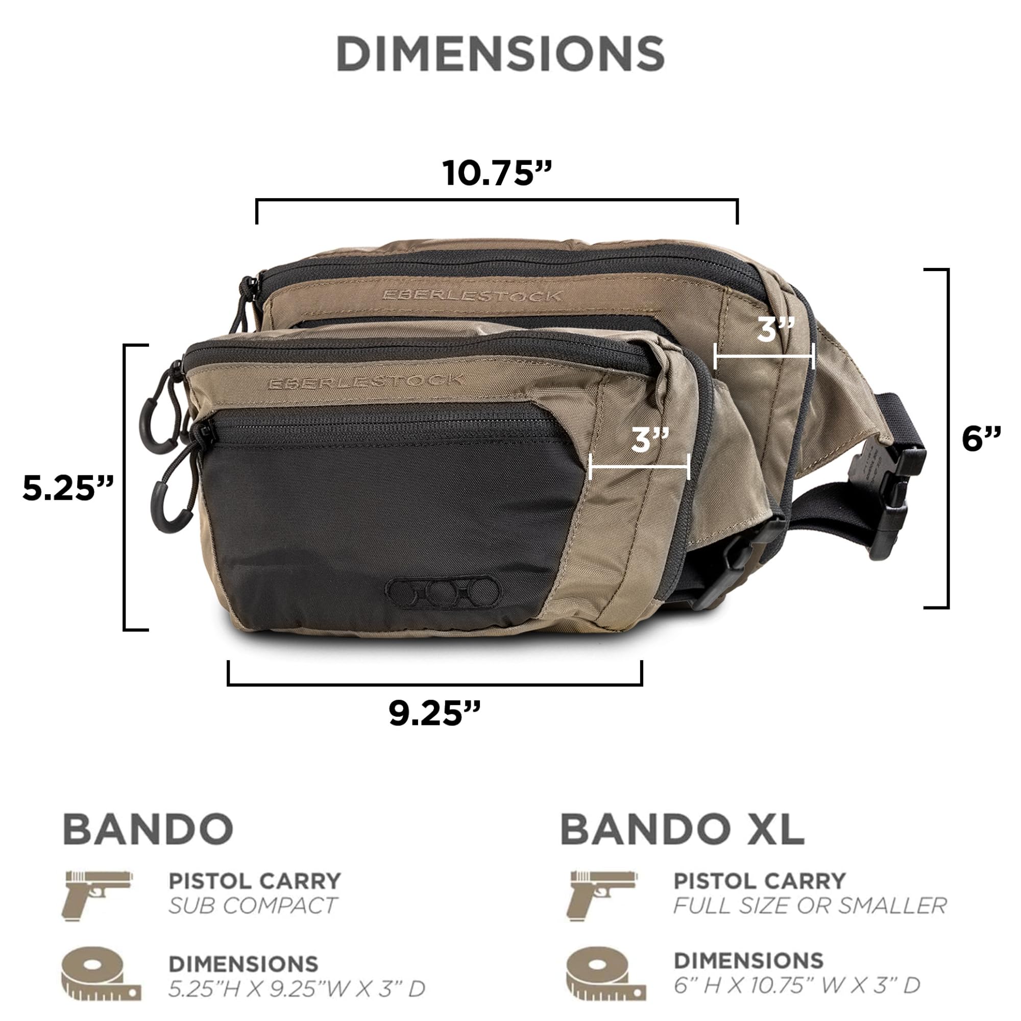 Amazon.com: Eberlestock Bando Bag XL - Tactical Men's Fanny Pack w