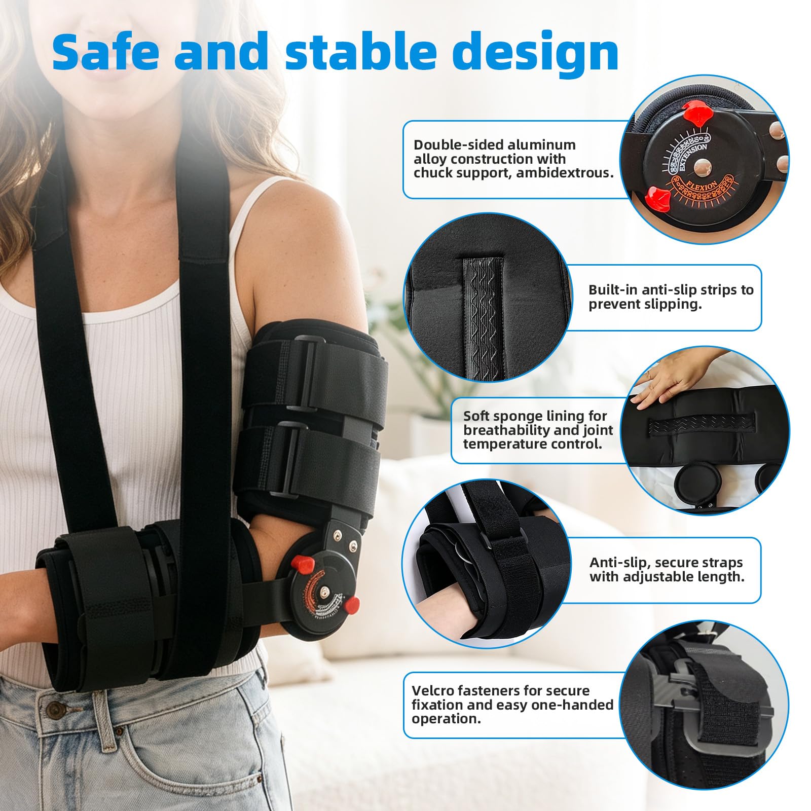 Coudiere musculation, attelle coude, coudiere tendinite | Attelle orthopédique réglable pour coude,rééducation post-opératoire,adaptée aux ligaments,tendons et fractures,universelle pour les deux bras