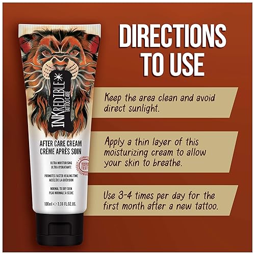 Miniatura 4 de INKredible Ungüento curativo para el cuidado posterior del tatuaje la loción para tatuajes hidrata la piel para prevenir la costra, seguro para todo