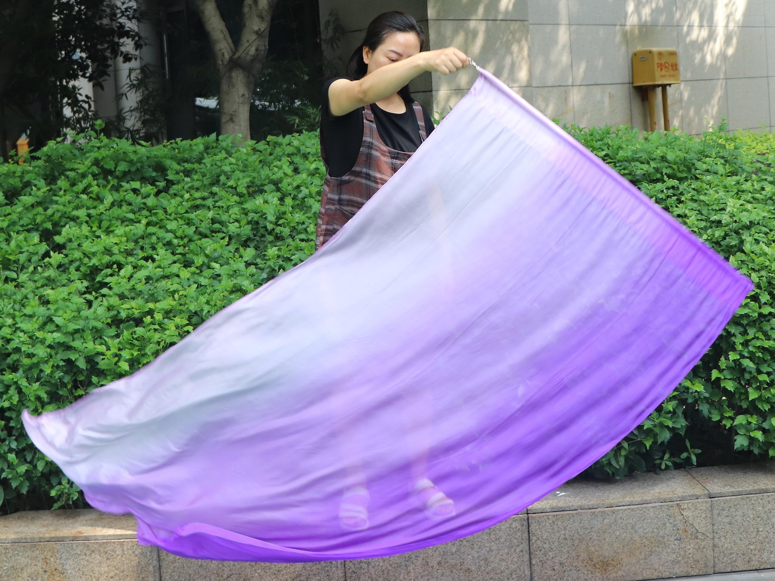 Bandiera Danza Winged Sirenny 174cm - Seta Dipinta A Mano, Per Poi E Flow Arts - Foto 9