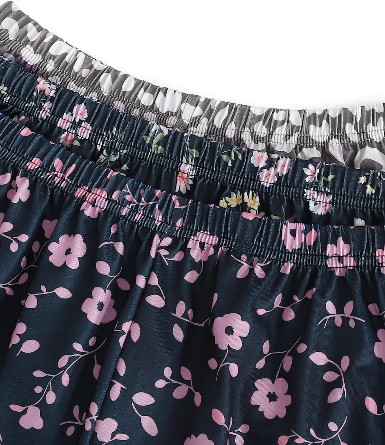 VENTELAN 3 Pack Womens Ultra-Soft Pajama Shorts Adjustable Waistband Sleepwear(Available in Plus Size) S-XXL - Image 6