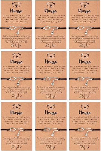 Long tiantian Regalos de enfermera escolar para mujeres, juego de pulseras de estetoscopio para enfermeras, regalos de agradecimiento para