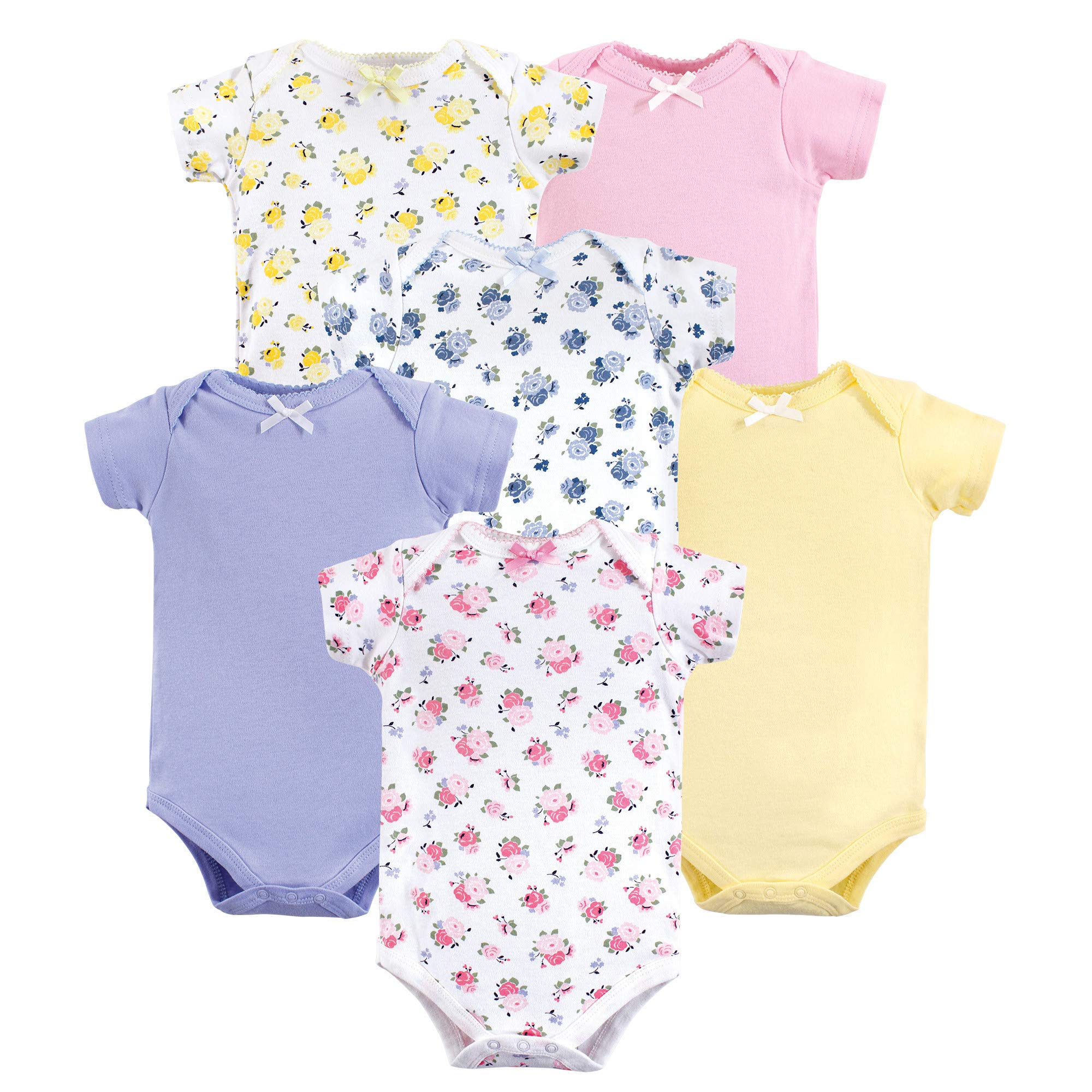 Luvable Friends Cotton Bodysuits Juego de camisetas Bebé-Niñas