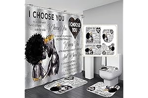 XVWJ His and Hers 4PCS Bathroom Set
