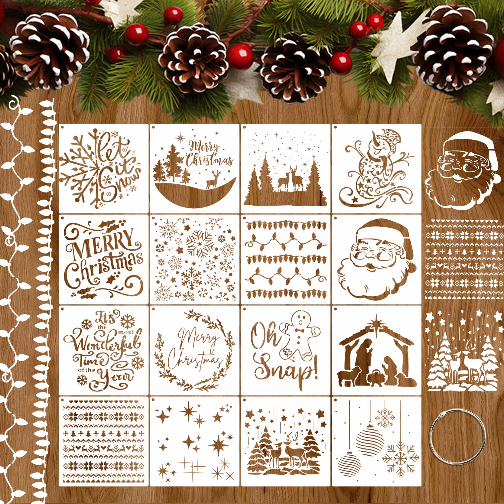 Plantillas de Navidad para manualidades infantiles regalo creativo para pintar en familia