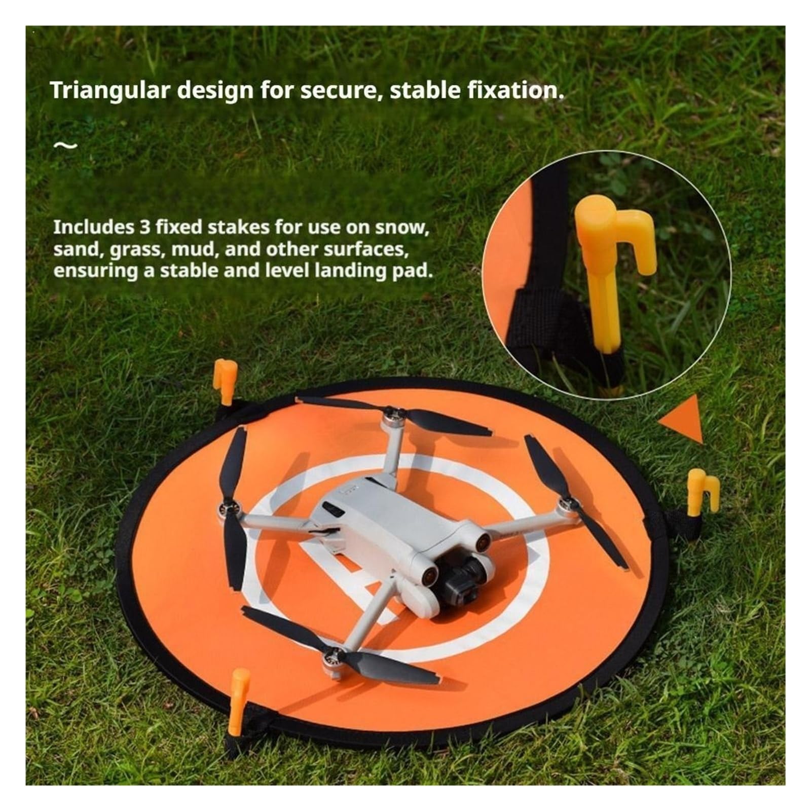 Składana podkładka do drona 40/55/75 cm, wodoodporna, przenośna, dwustronna, do quadkoptera DJI Avata 2 Neo Air do mini serii RC Quadcopter (75 cm)