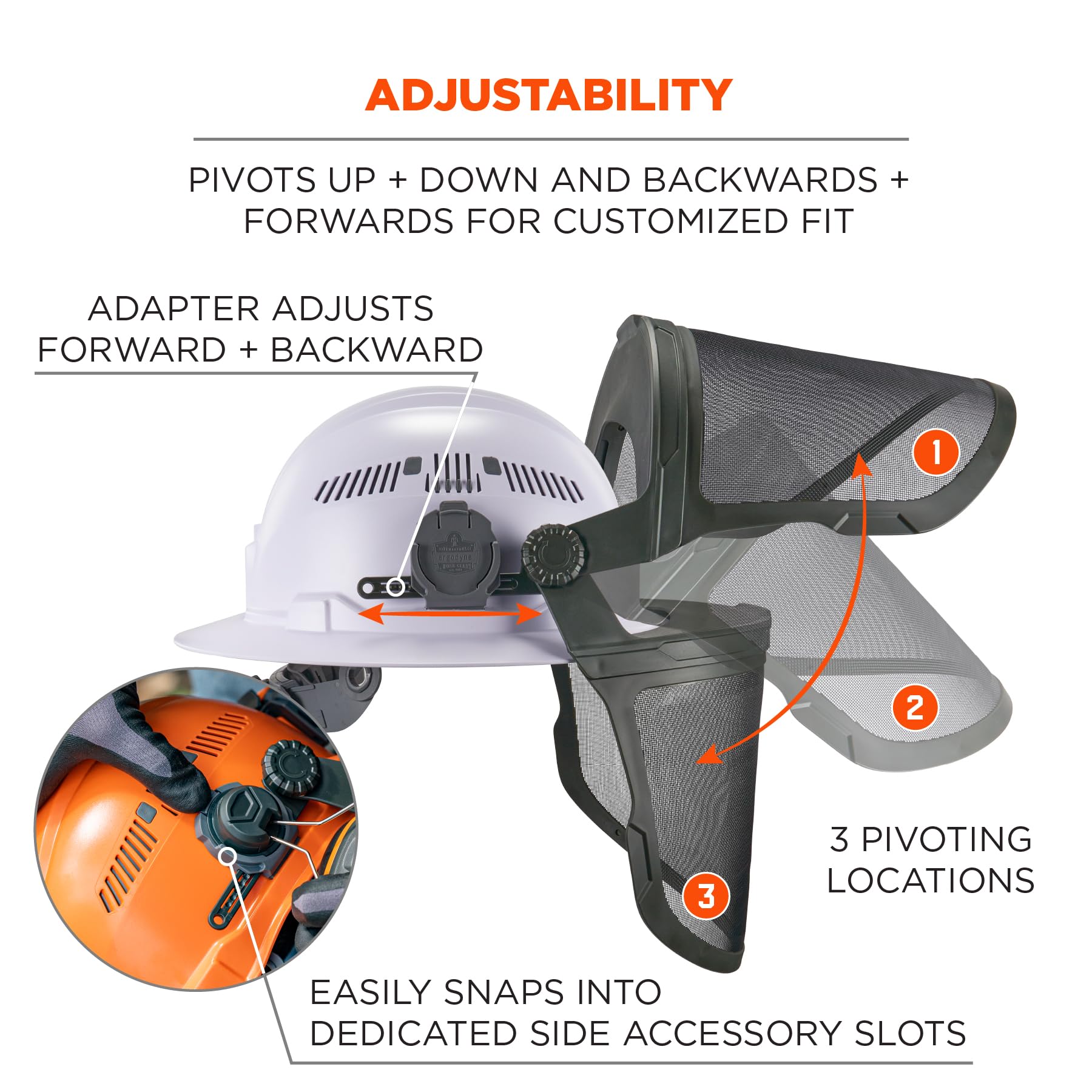 Ergodyne Skullerz 8989 - Accesorio de Malla para Casco Duro y Casco de Seguridad