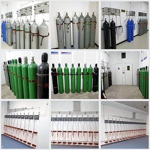 Miniatura 6 de Soporte de pared cilíndrica Soporte de tanque de nitrógeno resistente Soporte de tanque de propano con correa de seguridad de 59 pulgadas y