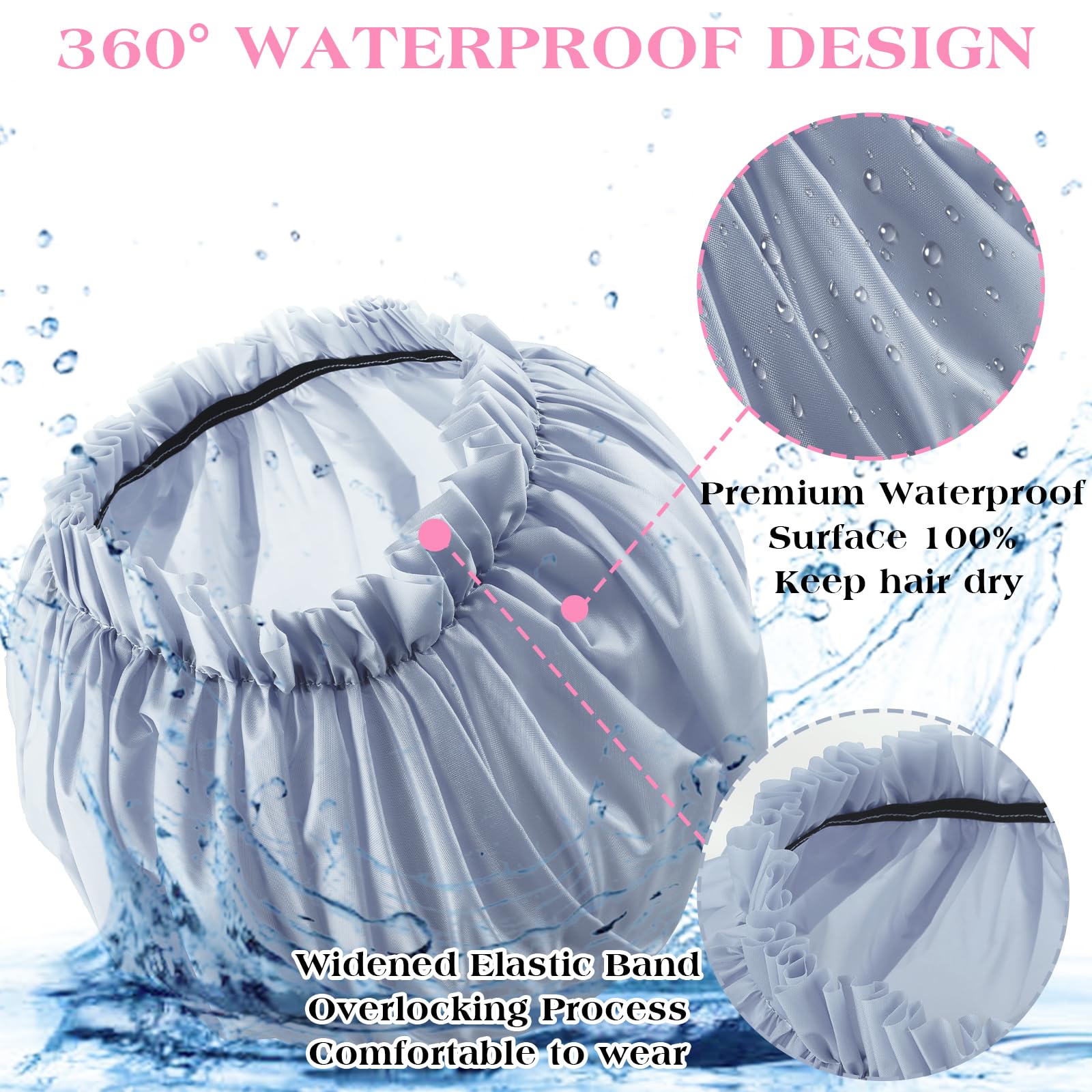 2 PCS Large Shower Cap for Braids - Image 4