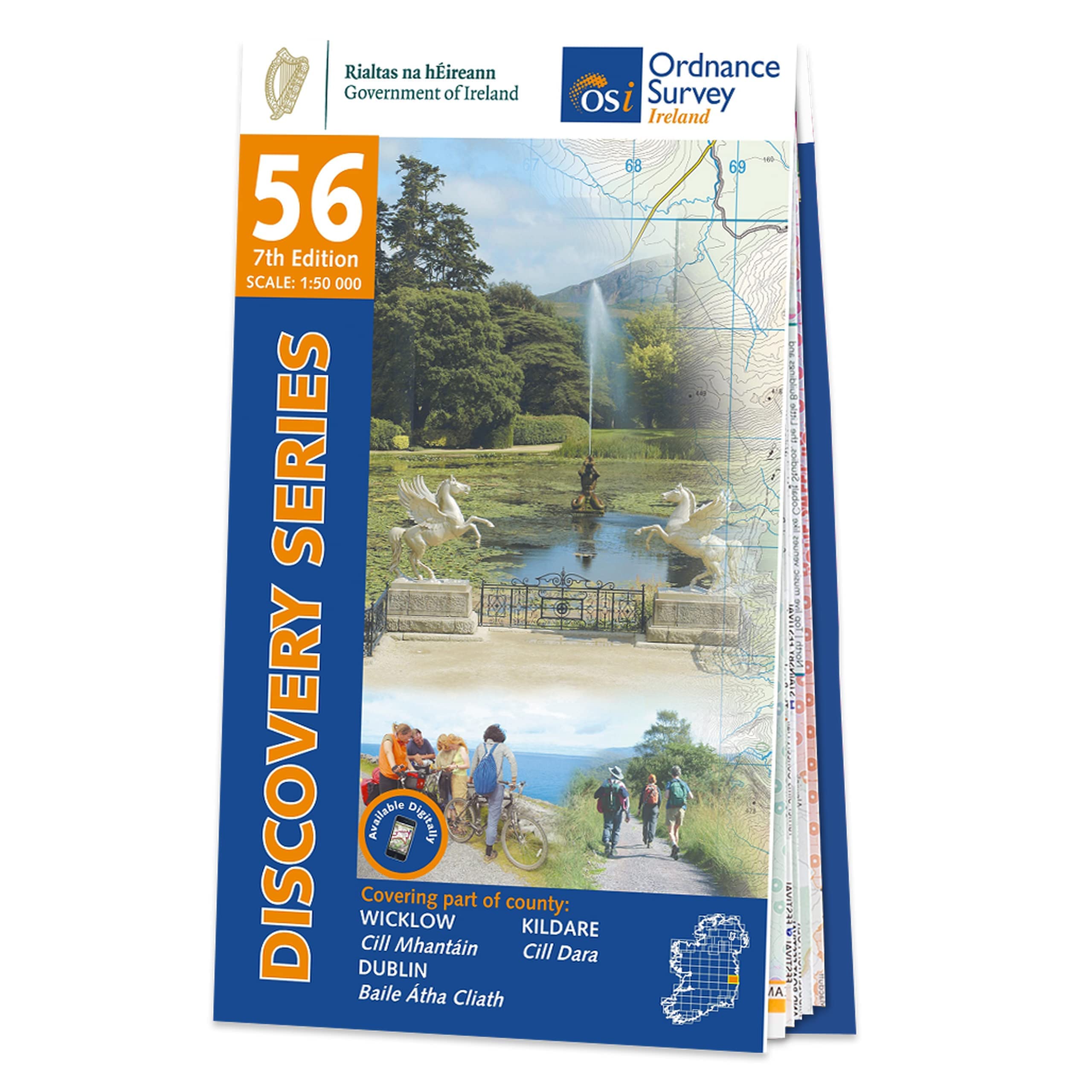 Wicklow, Dublin & Kildare Map | Ordnance Survey Ireland | OSI Discovery Series 56 | Ireland | Walks | Hiking | Maps | Adventure: Wicklow. Kildare