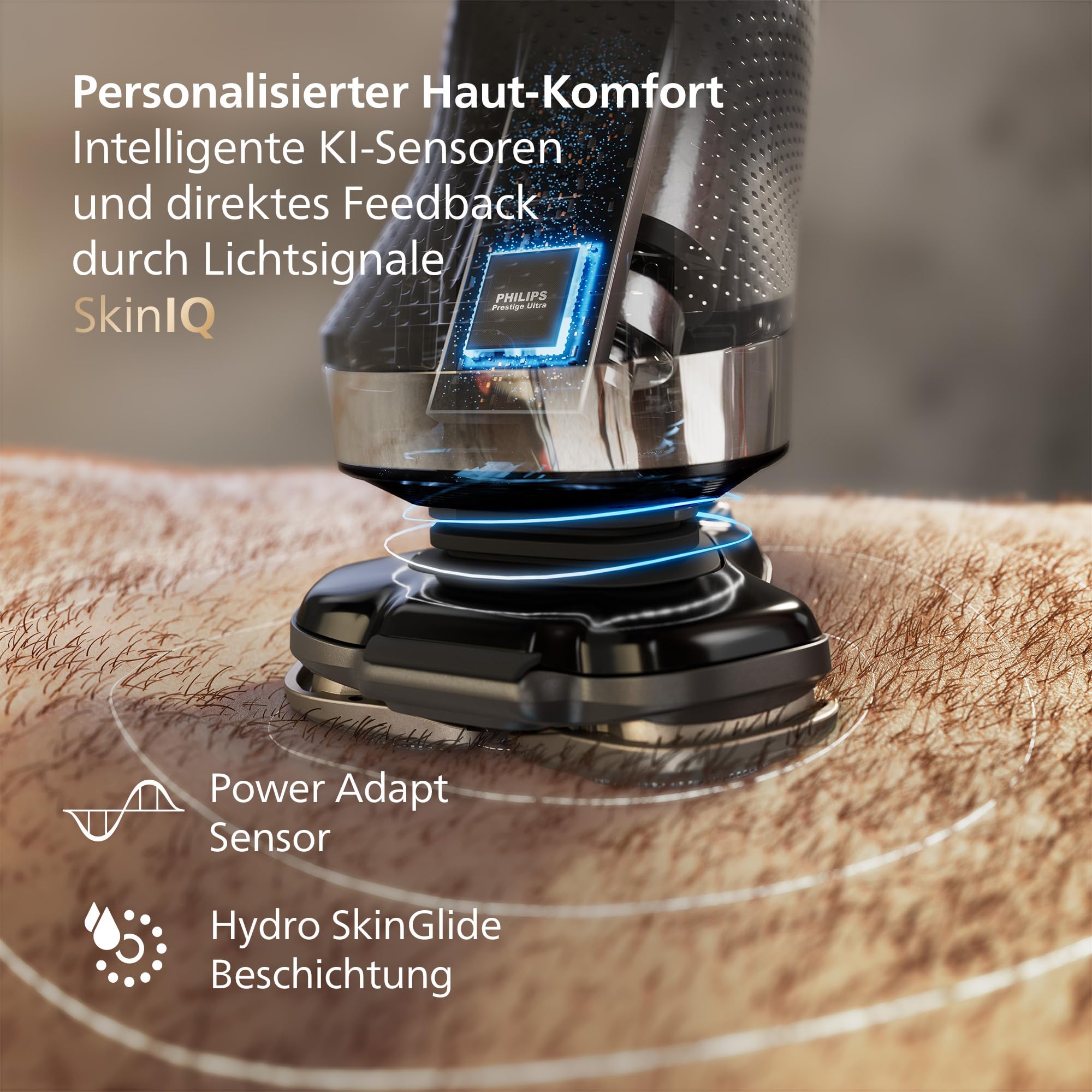 Philips Rasierer i9000, Elektrischer Nass-und Trockenrasierer für Herren mit integriertem Trimmer, dunkelgrau, Reinigungsstaion, Ladestation und Reiseetui (Modell X9002/30)