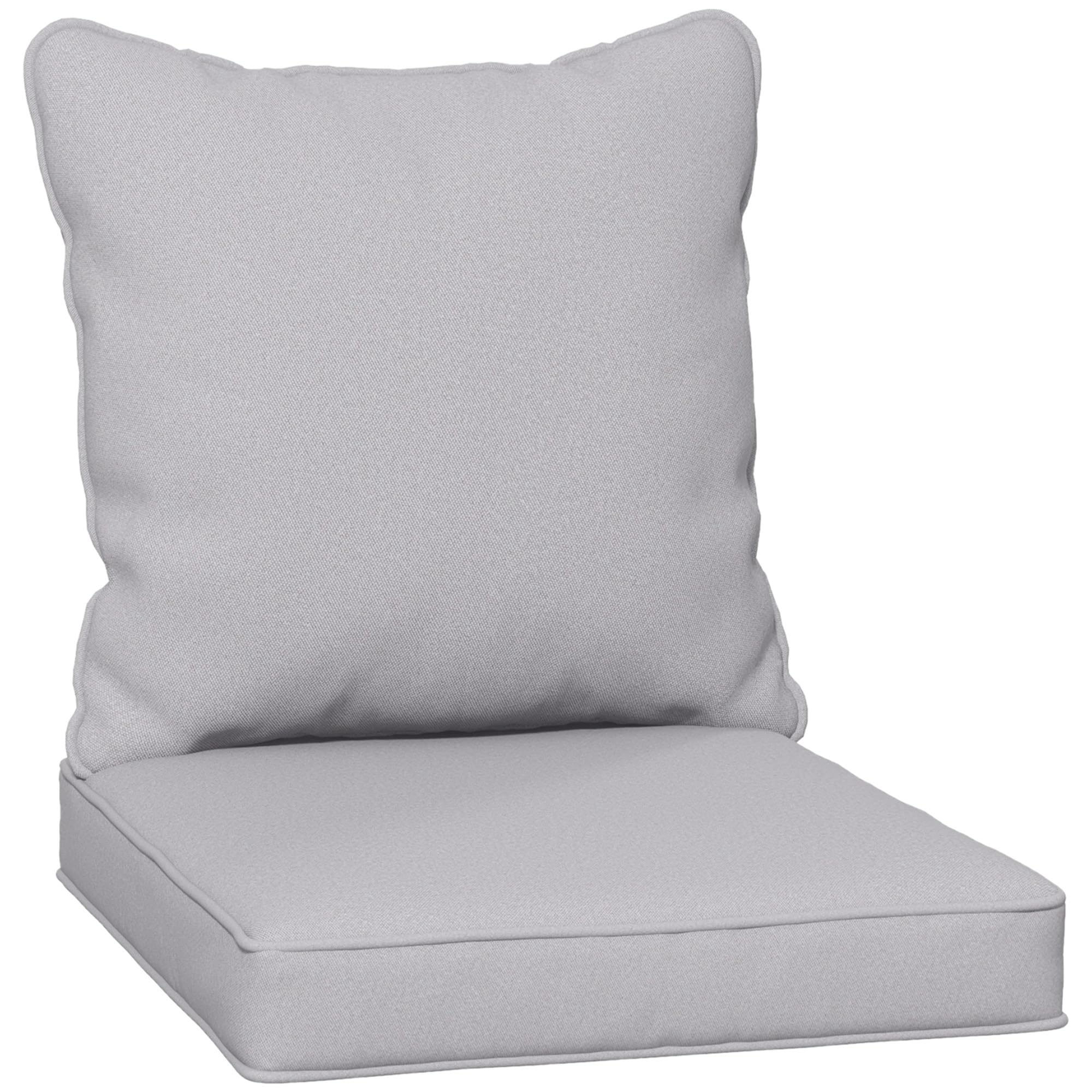Rackhams Beige/Light/Grey Garden Chair Cushion Set With 1 Seat And 1 Back Pad, - Polyester - Outdoor Seat Cushion Set