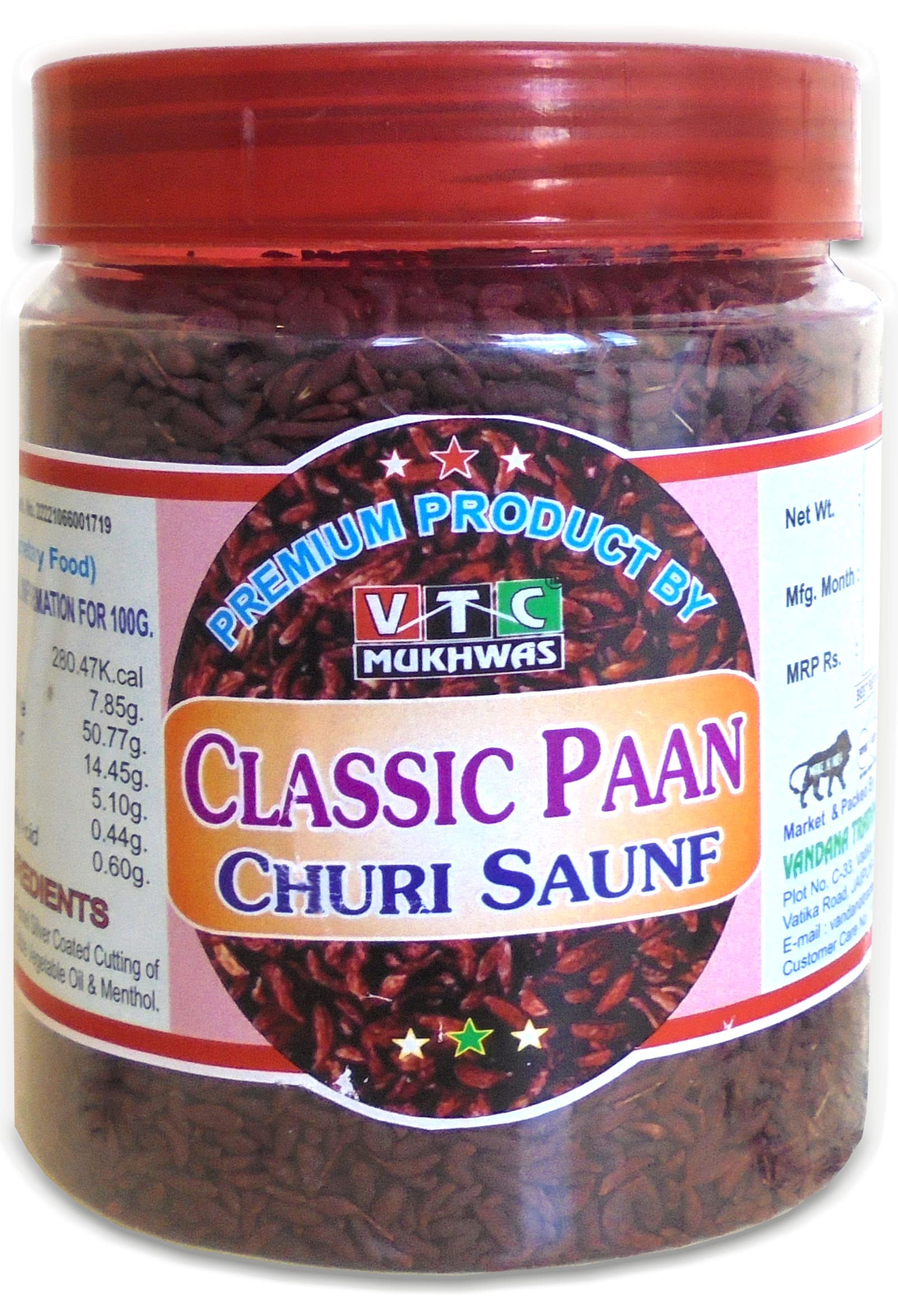 VTC MUKHWAS Homemade Paan Churi Mukhwas 400 Gram | Kesar Churi | Mouth Freshner | Paan Churi Saunf [Jar Pack] (B0BQJYKRSZ) Amazon Price History, Amazon Price Tracker