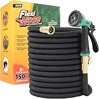 Vista 9 de Flexi Hose manguera de jardín expandible con boquilla de 8 funciones, 25 pies - manguera de jardín retráctil ligera, manguera de agua - flexibilidad