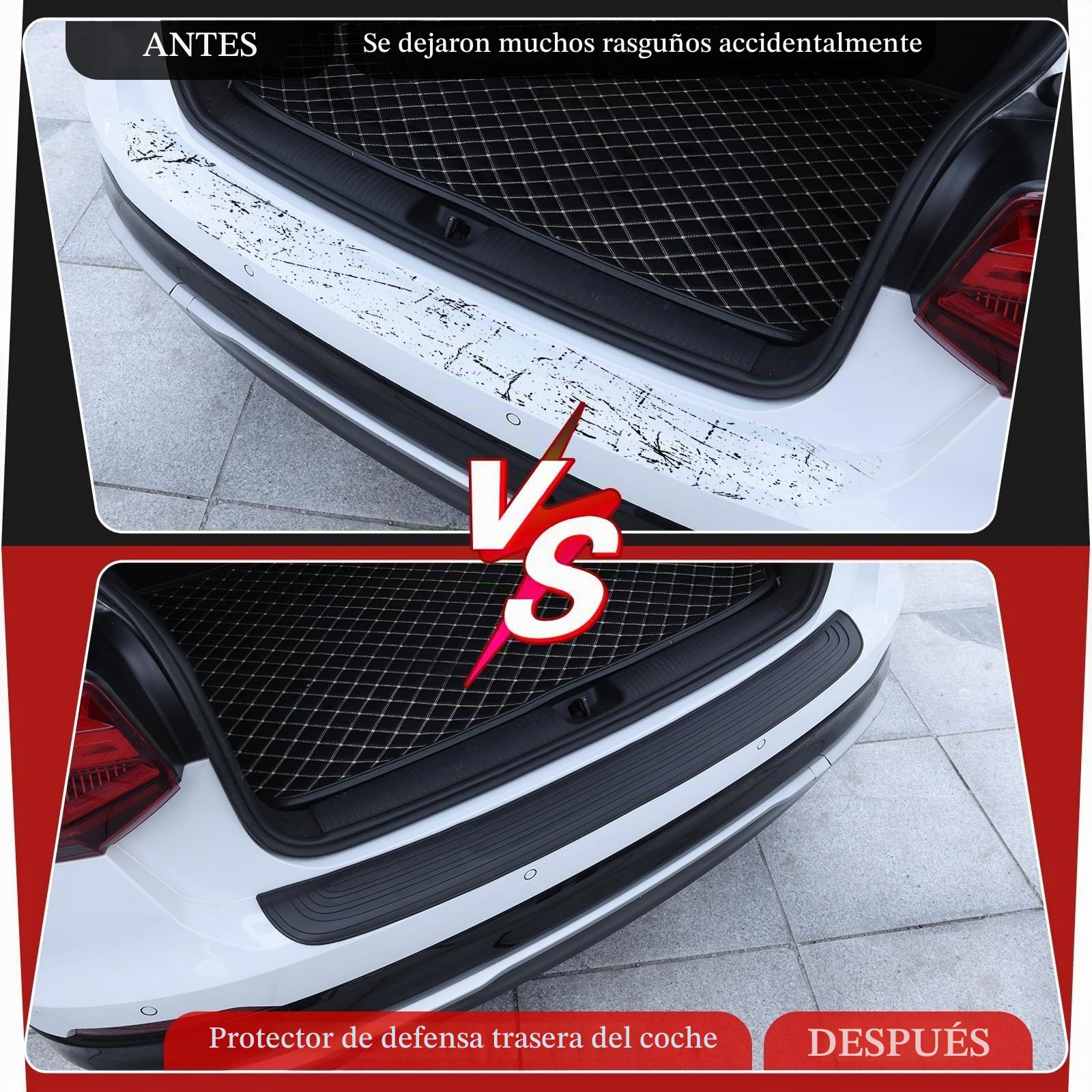 Protector de parachoques trasero para Toyota Corolla Touring Sports XII (E210) 2022 2023 2024 2025, Protector de Parachoques de Goma Tira De Ajuste De Puerta Trasera(Bla-ck,104cmx9cm)