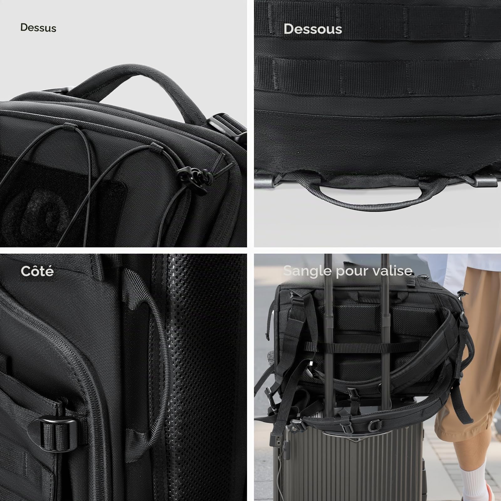 ULANZI 28L Sac à Dos pour Appareil Photo, Sac Appareil Photo avec Multiples Points d'ancrage, 7 DIY Compartiments de Rangement, Ordinateur Portable 15,7'' pour Appareils Photo Reflex, Drones, Trépieds