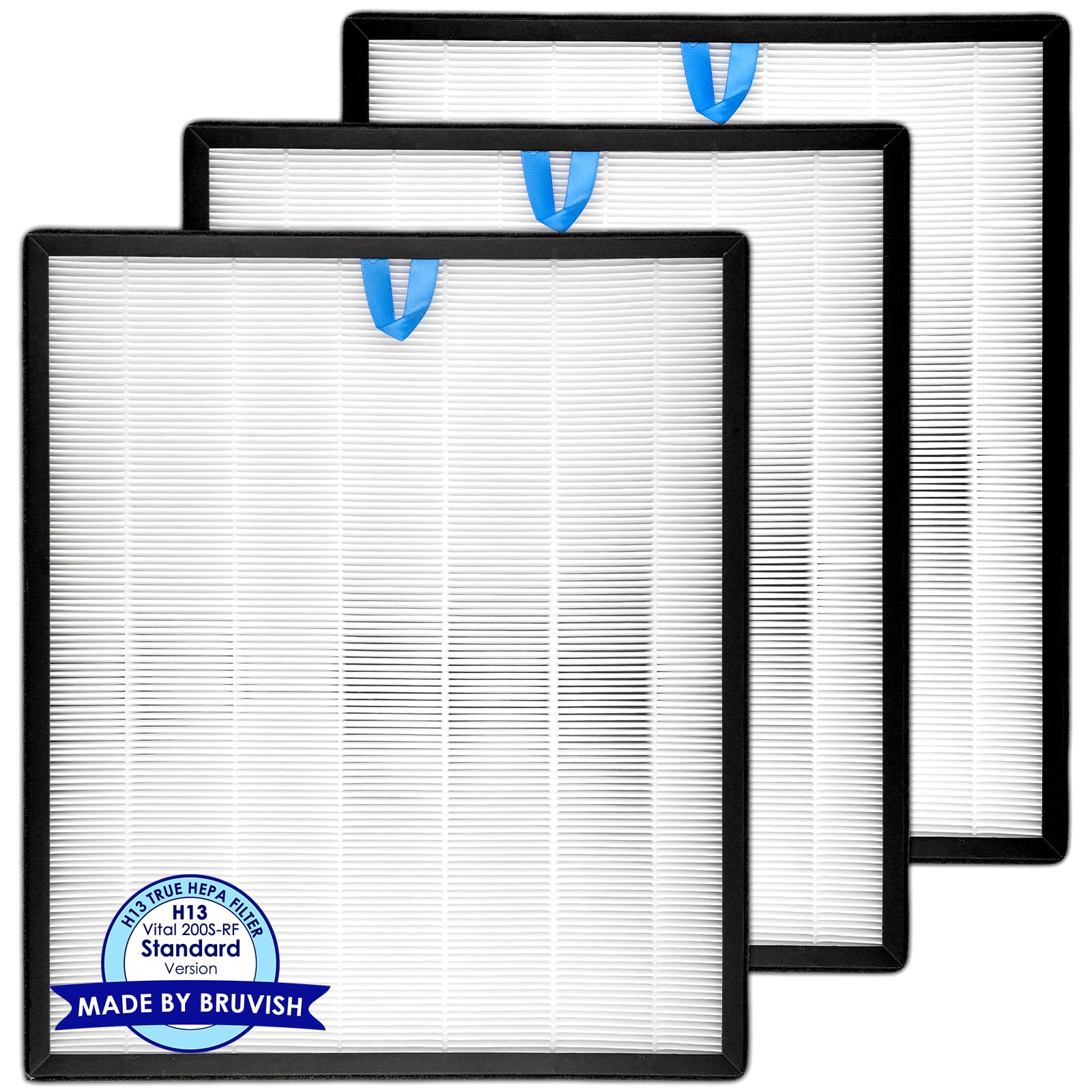 (3 Pièces) Vital 200S Filtres de Rechange Compatibles avec Le Purificateur d'air LEVOIT Vital 200S, Filtre HEPA Vital200S H13, Filtres 3 en 1 à Charbon Actif Vital 200S-P, Remplace #Vital 200S-RF